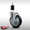 Service Caster 5'' SS Black Poly Swivel 1-1/2'' Expanding Stem Caster with Brake SCC-SSEX20S514-PPUB-BLK-TLB-112 - alternate 2